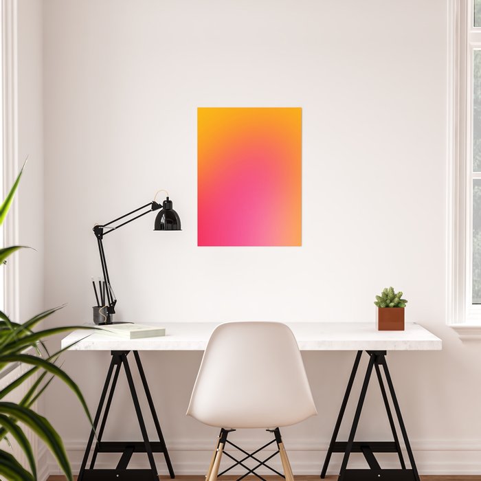 Glowy Orange And Pink Gradient Poster Gallery Image 2