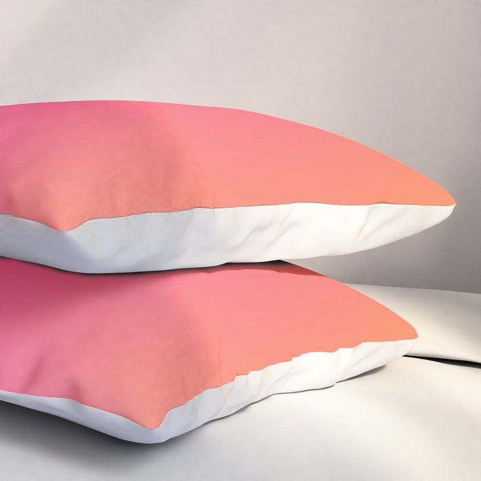 Glowy Orange And Pink Gradient Pillow Sham Gallery Image 3
