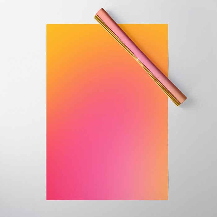 Glowy Orange And Pink Gradient Wrapping Paper Gallery Image 1
