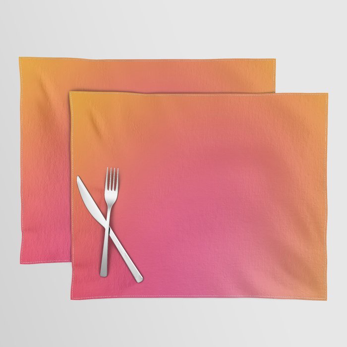 Glowy Orange And Pink Gradient Placemat Gallery Image 1