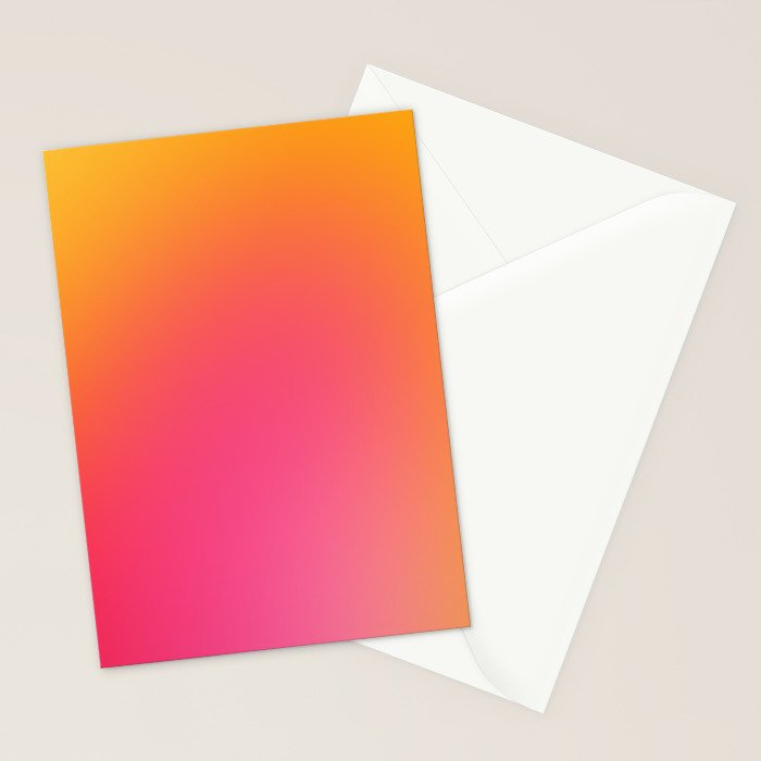 Glowy Orange And Pink Gradient Stationery Card Gallery Image 2