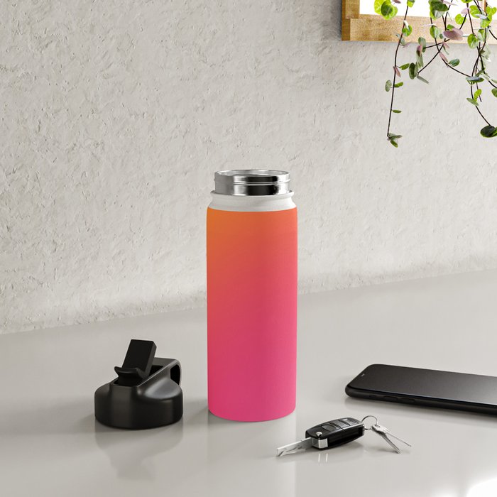 Glowy Orange And Pink Gradient Water Bottle Gallery Image 4