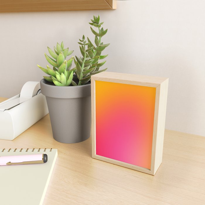 Glowy Orange And Pink Gradient Mini Art Print Gallery Image 2