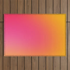 Glowy Orange And Pink Gradient Outdoor Rug Gallery Image 1