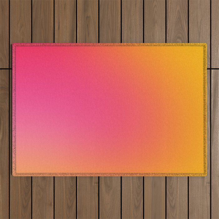 Glowy Orange And Pink Gradient Outdoor Rug Gallery Image 1