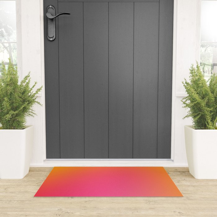 Glowy Orange And Pink Gradient Welcome Mat Gallery Image 3