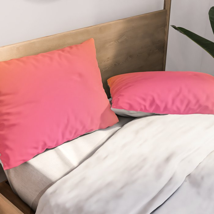 Glowy Orange And Pink Gradient Pillow Sham Gallery Image 2