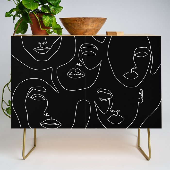 Faces in Dark Credenza Gallery Image 1