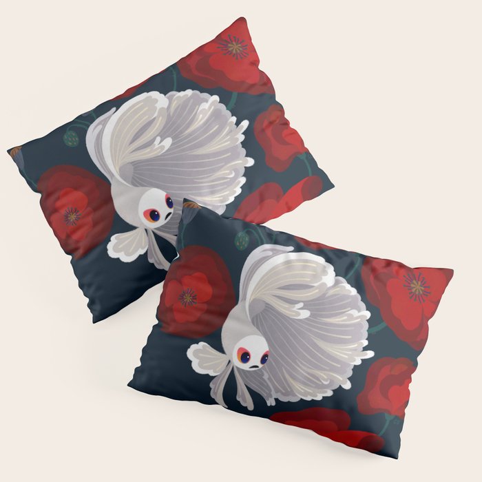 Bettas and Poppies Pillow Sham Gallery Image 3