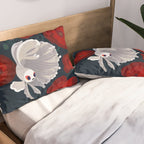 Bettas and Poppies Pillow Sham Gallery Image 2