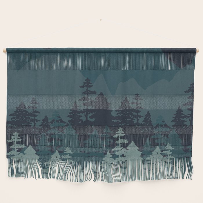 Mountain Range, Blue Mountains, Forest, Nature, Silhouette, National Park Wall Hanging Gallery Image 1