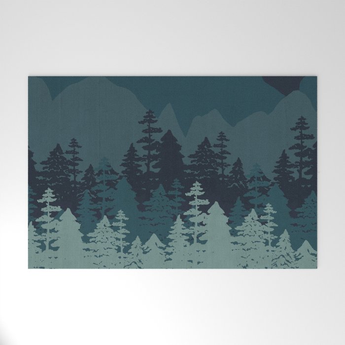 Mountain Range, Blue Mountains, Forest, Nature, Silhouette, National Park Welcome Mat Gallery Image 1
