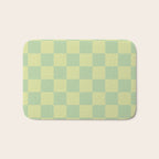Pistachio Cream x Cool Pistachio Mixed Checker Bath Mat Gallery Image 1
