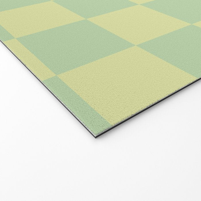Pistachio Cream x Cool Pistachio Mixed Checker Welcome Mat Gallery Image 2