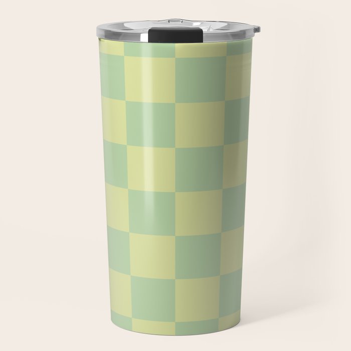 Pistachio Cream x Cool Pistachio Mixed Checker Travel Mug Gallery Image 1
