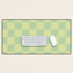 Pistachio Cream x Cool Pistachio Mixed Checker Desk Mat Gallery Image 1