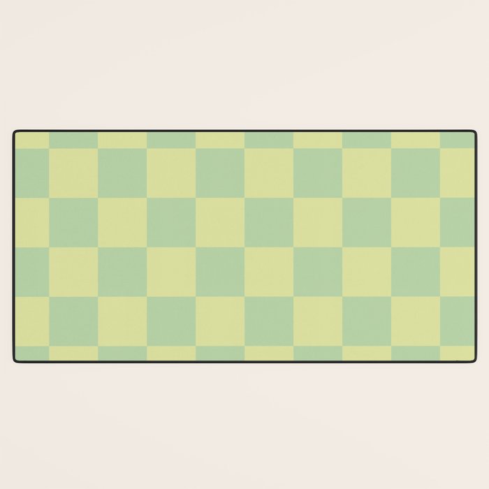 Pistachio Cream x Cool Pistachio Mixed Checker Desk Mat Gallery Image 3
