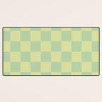 Pistachio Cream x Cool Pistachio Mixed Checker Desk Mat Gallery Image 3