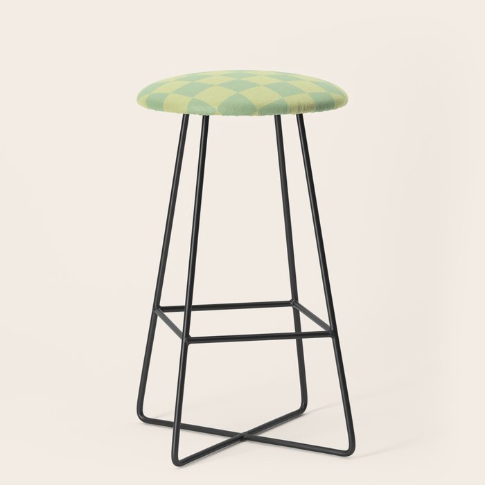 Pistachio Cream x Cool Pistachio Mixed Checker Stool Gallery Image 1