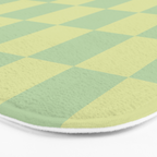 Pistachio Cream x Cool Pistachio Mixed Checker Bath Mat Gallery Image 3