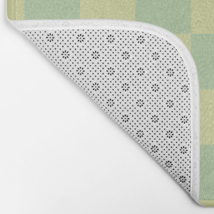Pistachio Cream x Cool Pistachio Mixed Checker Bath Mat Gallery Image 2