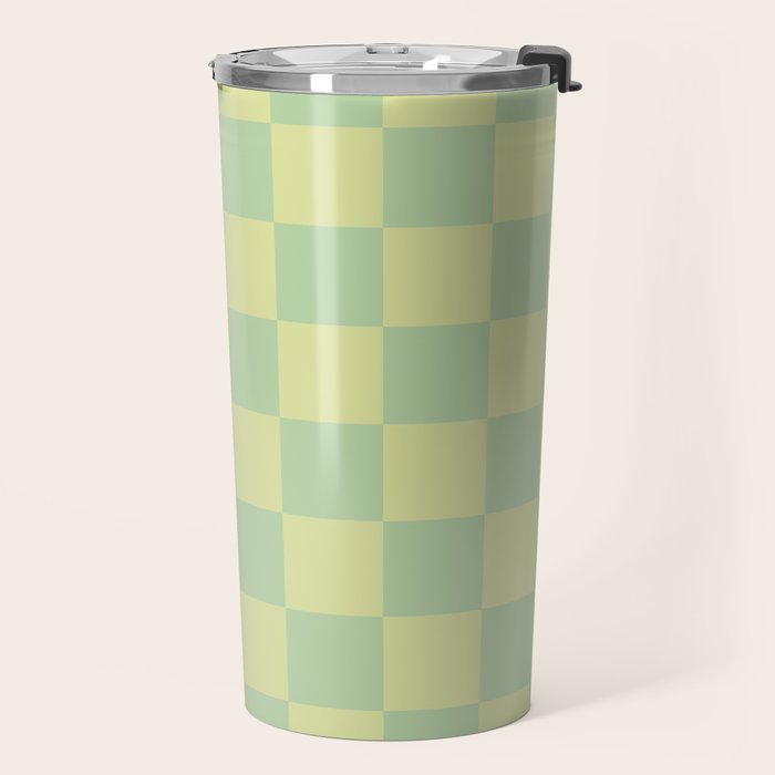 Pistachio Cream x Cool Pistachio Mixed Checker Travel Mug Gallery Image 2