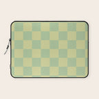 Pistachio Cream x Cool Pistachio Mixed Checker Laptop Sleeve Gallery Image 1