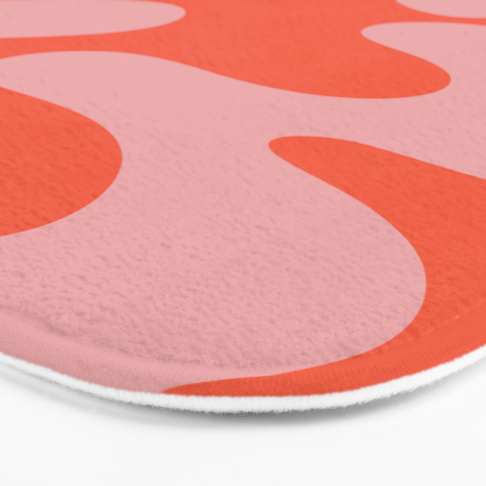 Wavy Land - Pink And Red Bath Mat Gallery Image 3