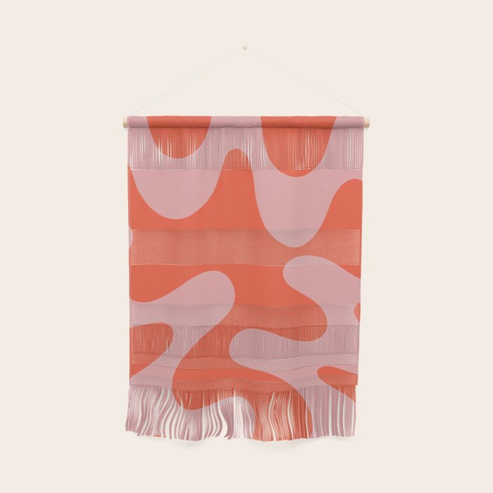 Wavy Land - Pink And Red Wall Hanging Gallery Image 1