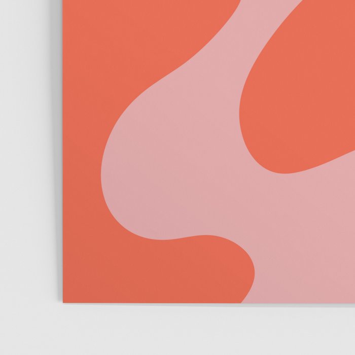 Wavy Land - Pink And Red Poster Gallery Image 3