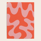 Wavy Land - Pink And Red Poster Gallery Image 4