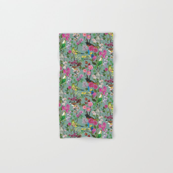 Birds and Blooms Chinoiserie {Duck Egg} Bath Towel Gallery Image 1