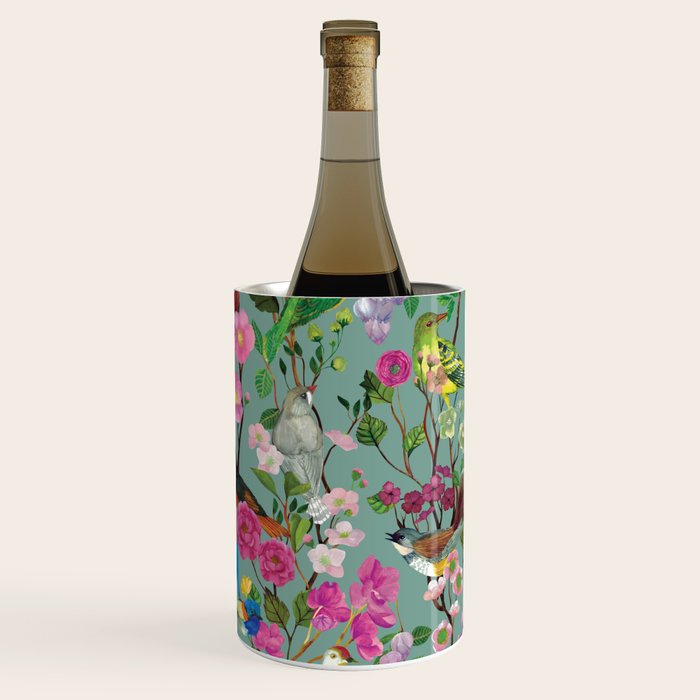 Birds and Blooms Chinoiserie {Duck Egg} Wine Chiller Gallery Image 3