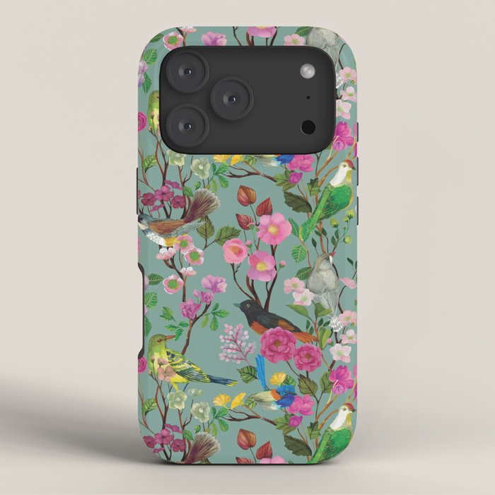 Birds and Blooms Chinoiserie {Duck Egg} iPhone Case Gallery Image 3
