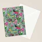 Birds and Blooms Chinoiserie {Duck Egg} Stationery Card Gallery Image 2