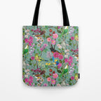 Birds and Blooms Chinoiserie {Duck Egg} Tote Bag Gallery Image 1