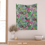 Birds and Blooms Chinoiserie {Duck Egg} Wall Tapestry Gallery Image 2