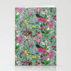 Birds and Blooms Chinoiserie {Duck Egg} Stationery Card Gallery Image 2