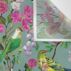 Birds and Blooms Chinoiserie {Duck Egg} Wall Tapestry Gallery Image 3
