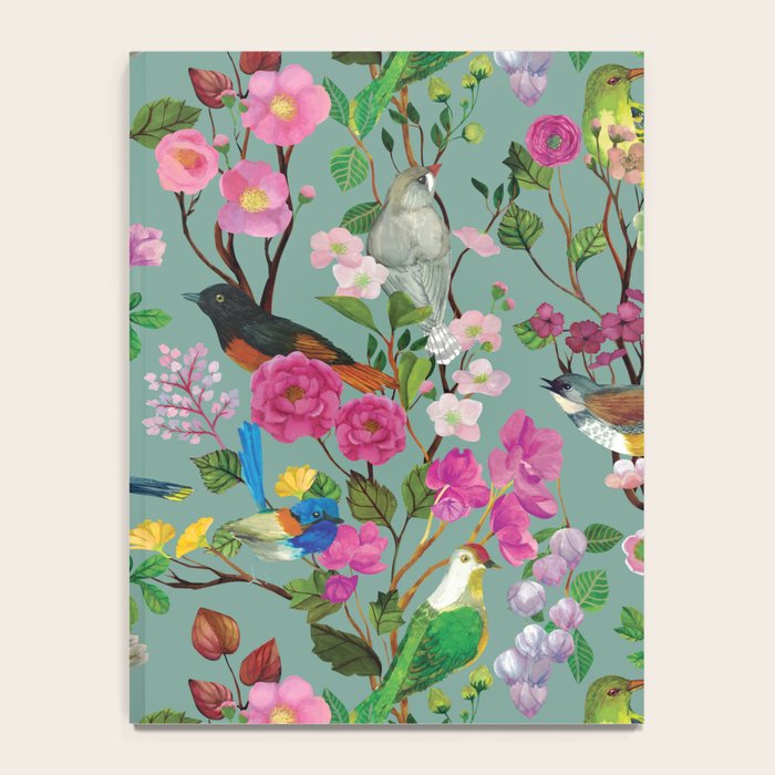 Birds and Blooms Chinoiserie {Duck Egg} Notebook Gallery Image 4