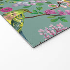 Birds and Blooms Chinoiserie {Duck Egg} Welcome Mat Gallery Image 2