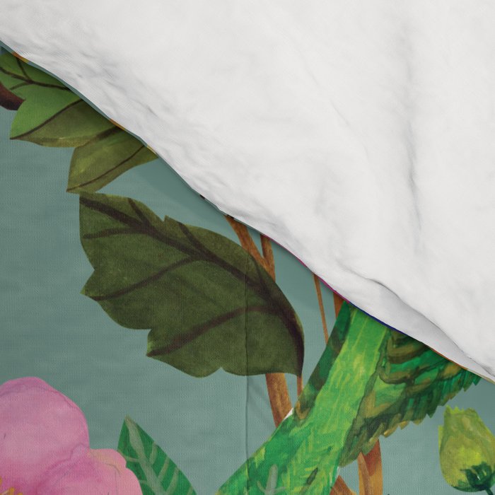 Birds and Blooms Chinoiserie {Duck Egg} Comforter Gallery Image 4