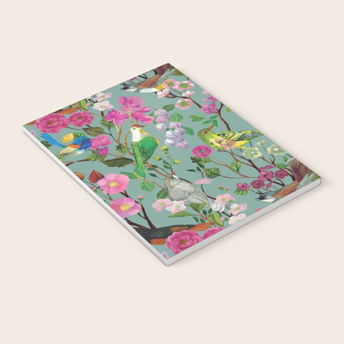 Birds and Blooms Chinoiserie {Duck Egg} Notebook Gallery Image 3