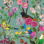 Birds and Blooms Chinoiserie {Duck Egg} Coffee Mug Gallery Image 2