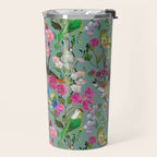 Birds and Blooms Chinoiserie {Duck Egg} Travel Mug Gallery Image 2