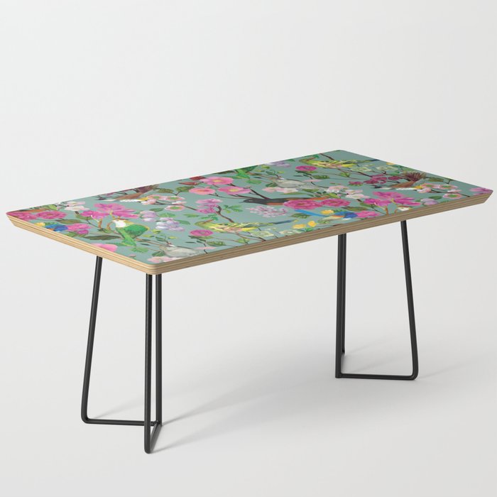 Birds and Blooms Chinoiserie {Duck Egg} Coffee Table Gallery Image 1