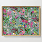 Birds and Blooms Chinoiserie {Duck Egg} Serving Tray Gallery Image 1