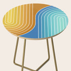 Gradient Curvature XII Beachy Blue and Orange Side Table Gallery Image 2