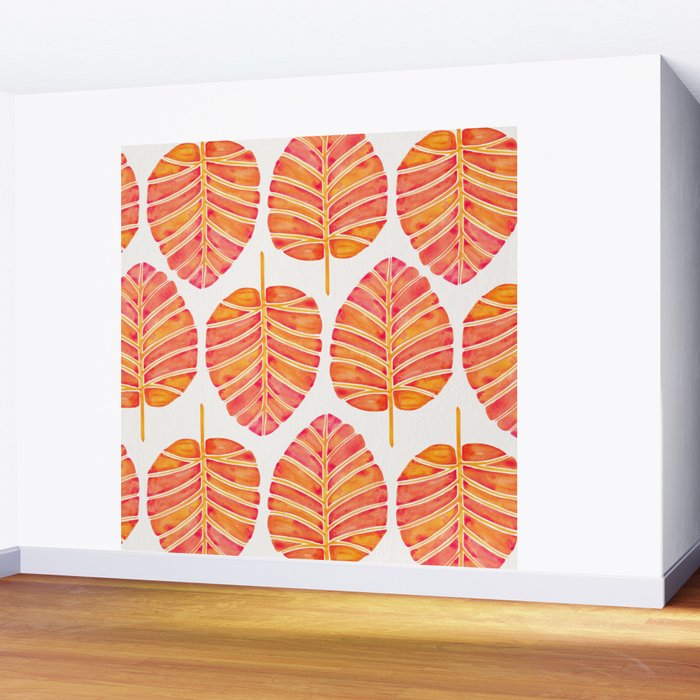 Elephant Ear Alocasia - Peach Palette Wall Mural Gallery Image 2