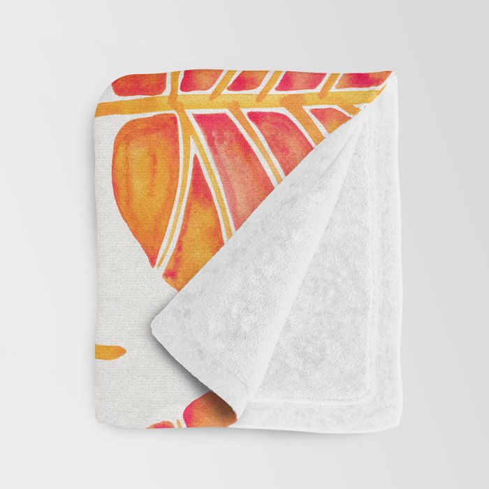 Elephant Ear Alocasia - Peach Palette Throw Blanket Gallery Image 3
